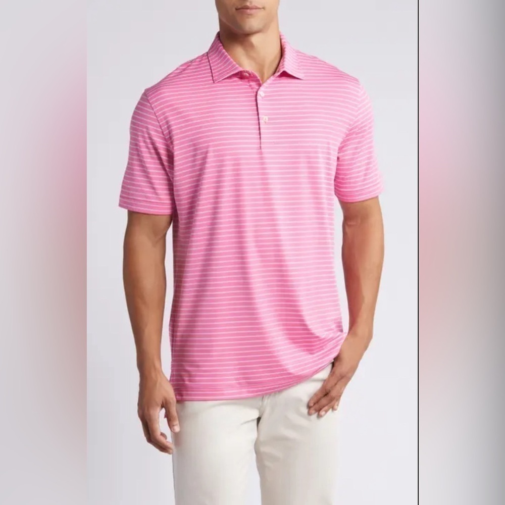 Peter Millar
Drum Stripe Performance Jersey Polo Size Large